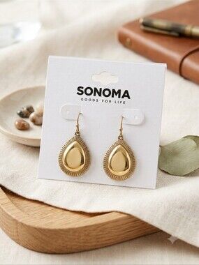 SONOMA Teardrop Dangle Earrings in Gold